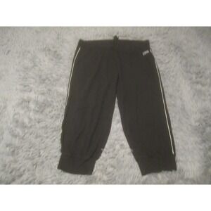Everlast Pants Womens Large Black Capri Pull On Activewear Stretch Cuffed